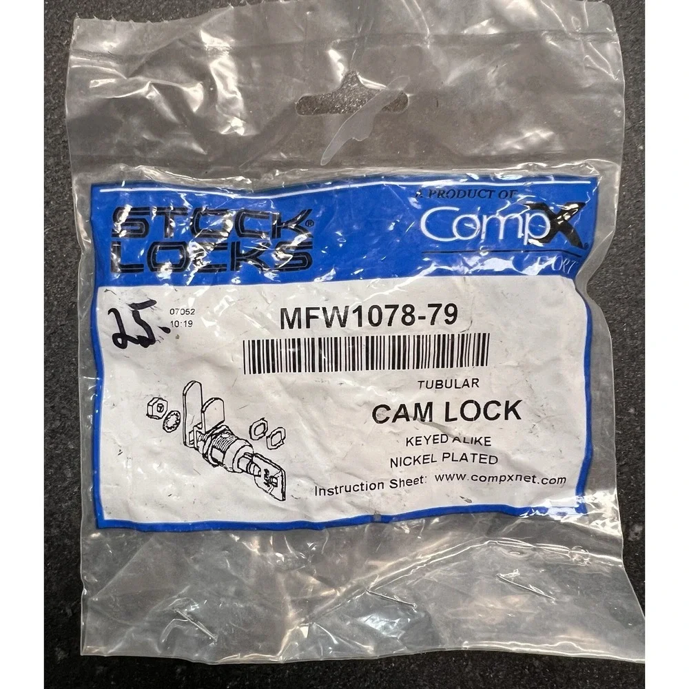 CompX Fort MFW1078-79 Tubular Cam Lock, 7/8
